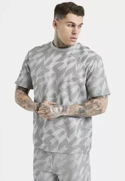 SikSilk T-Shirt Print - Grey