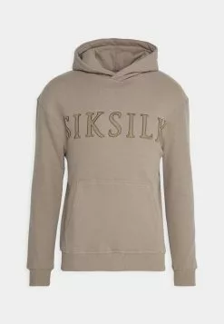 SikSilk Applique Logo Relaxed Fit Hoodie - Sweater - Washed Brown -Outlet SikSilk Winkel 02e89caeb7ef42098c996fe5dd4ca2e7