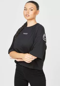 SikSilk Branded Crop - T-Shirt Print - Black 10 SikSilk Branded Crop - T-Shirt Print - Black -Outlet SikSilk Winkel 0619583c14ad4c409ed6f1715ed85305