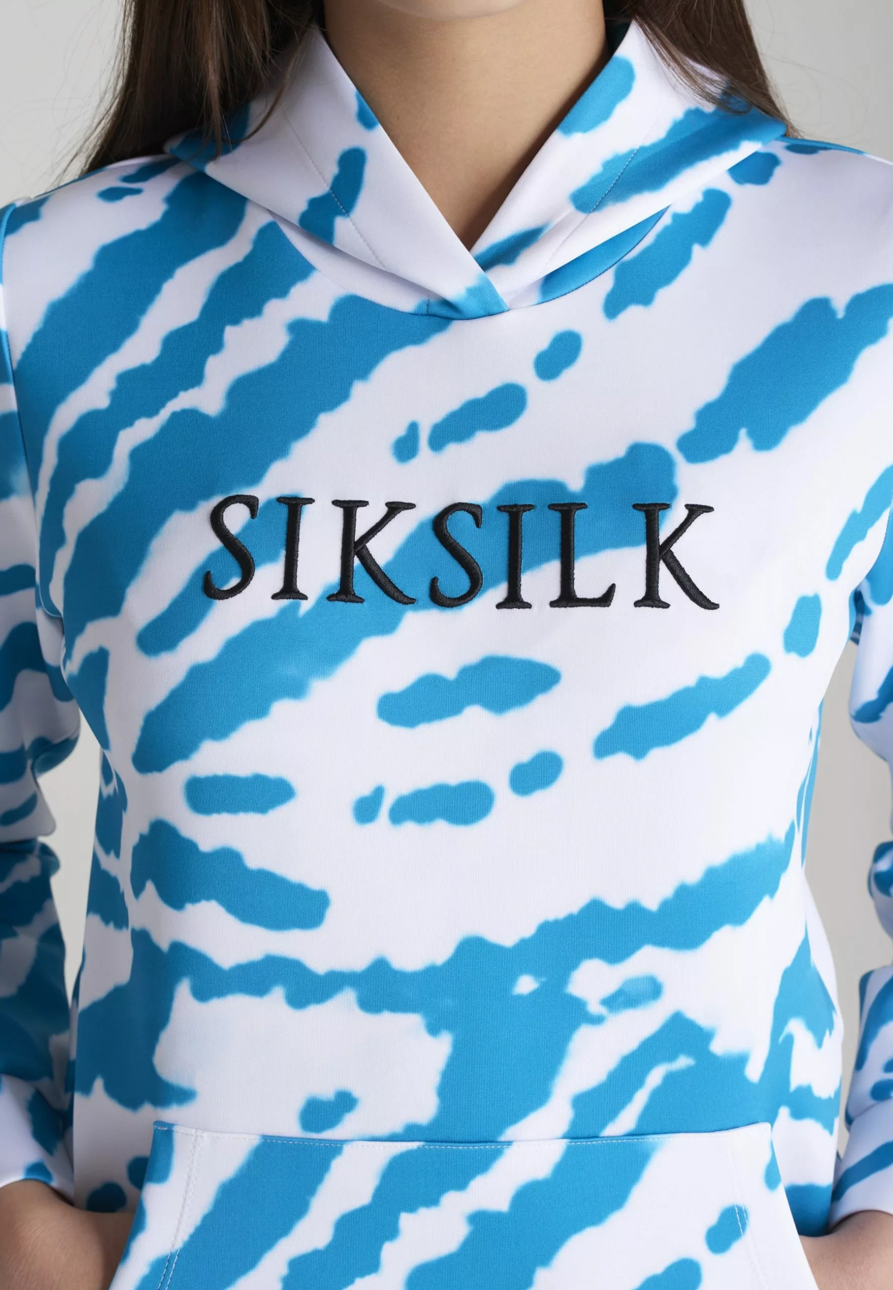 SikSilk Hoodie - White/Teal 6 SikSilk Hoodie - White/Teal - Afbeelding 4