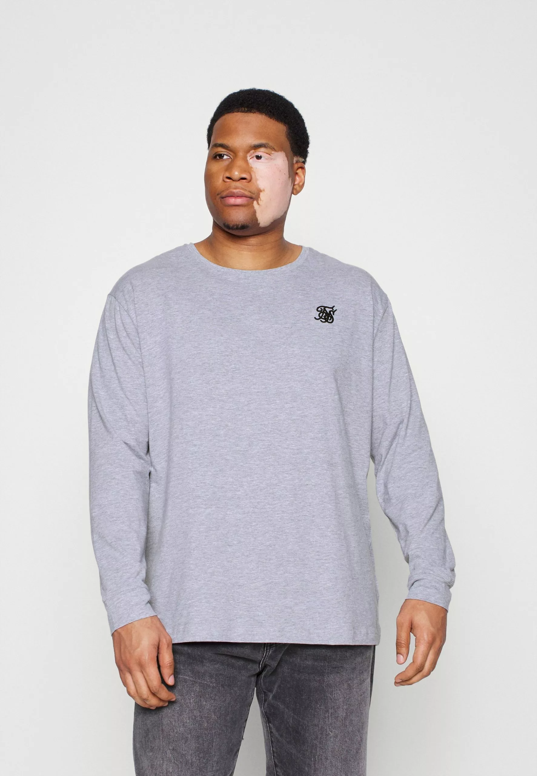 SikSilk Extended Gym Tee - Longsleeve - Grey Marl 3 SikSilk Extended Gym Tee - Longsleeve - Grey Marl
