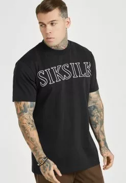 Voorkant 33 SikSilk Applique Logo - T-Shirt Print - Black