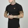 SikSilk Elastic Cuffed- T-Shirt Print - Black -Outlet SikSilk Winkel 089fee006b114f4897daa0843c1f053b