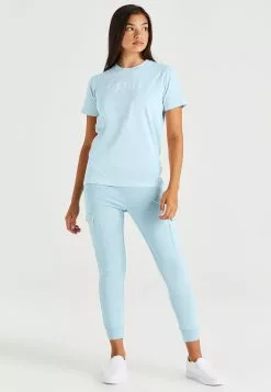 SikSilk Branded Tee - T-Shirt Print - Blue