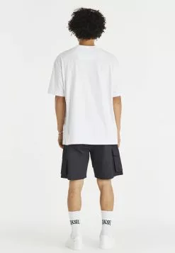 SikSilk Relaxed Fit Chain- T-Shirt Print - White -Outlet SikSilk Winkel 0ec524eb1930436b877b3b55e3c99f0b