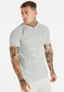 SikSilk Stretch Sports - T-Shirt Print - Grey