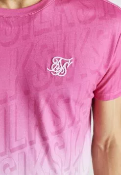 SikSilk Retro Fade - T-Shirt Print - Pink & White -Outlet SikSilk Winkel 10e7640d3ccd42879089585a43e9fcd4