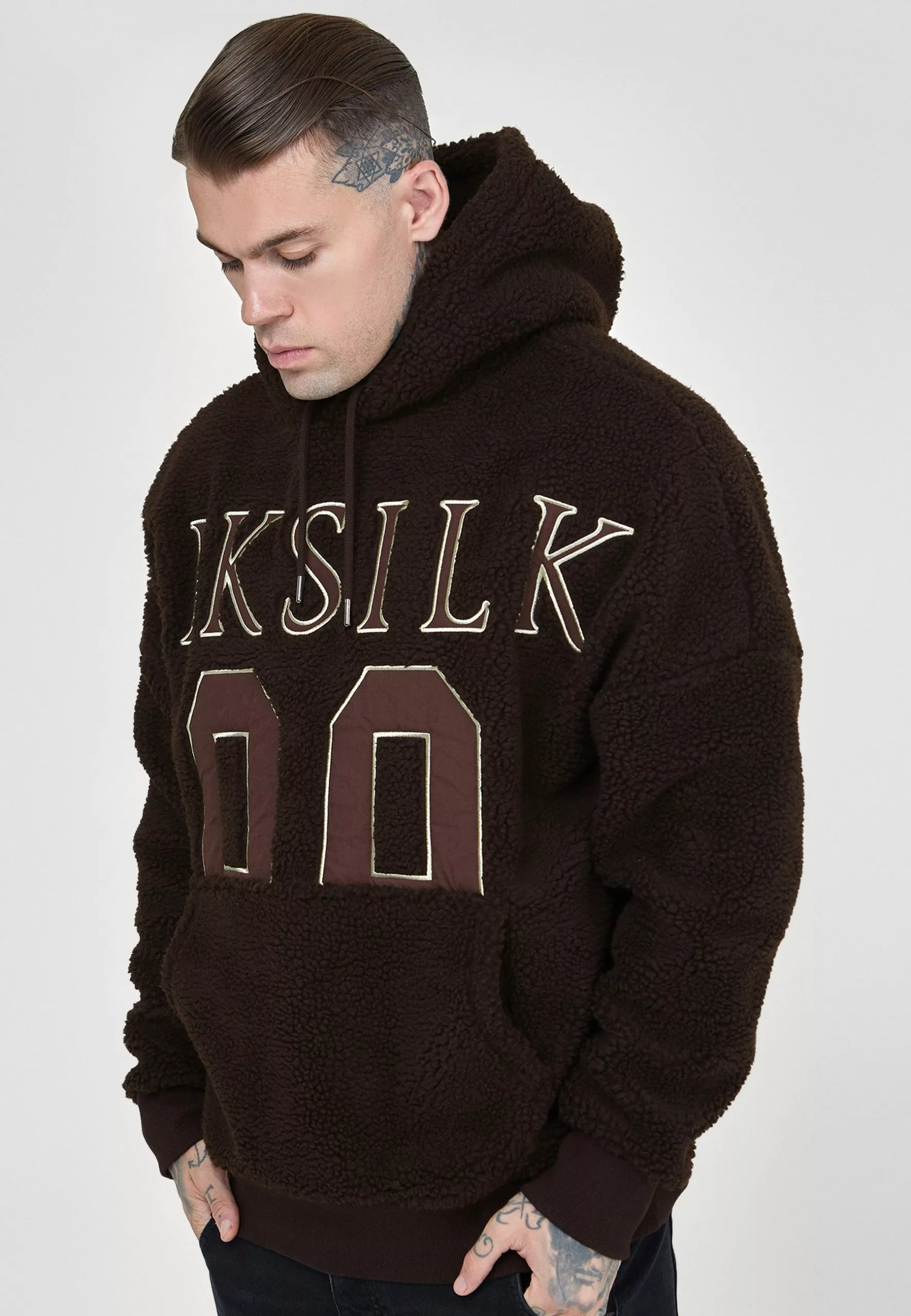 SikSilk Borg Oversized Hoodie - Hoodie - Dark Brown 2 SikSilk Borg Oversized Hoodie - Hoodie - Dark Brown