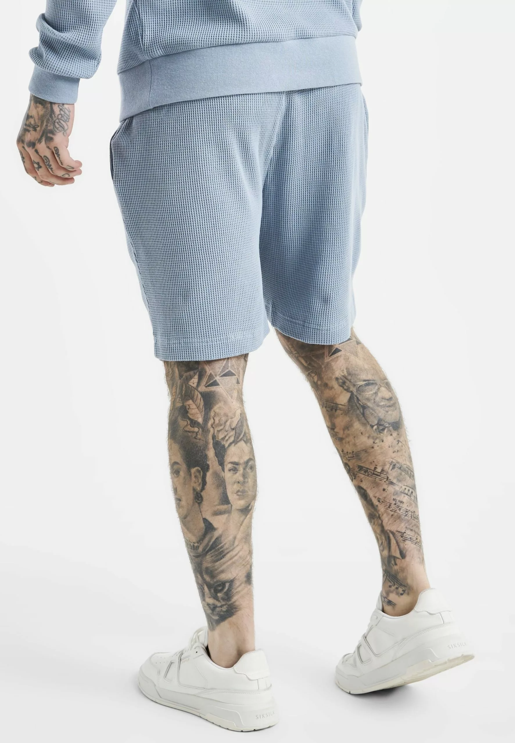 SikSilk Embroidered Waffle Texture- Trainingsbroek - Blue 5 SikSilk Embroidered Waffle Texture- Trainingsbroek - Blue - Afbeelding 3