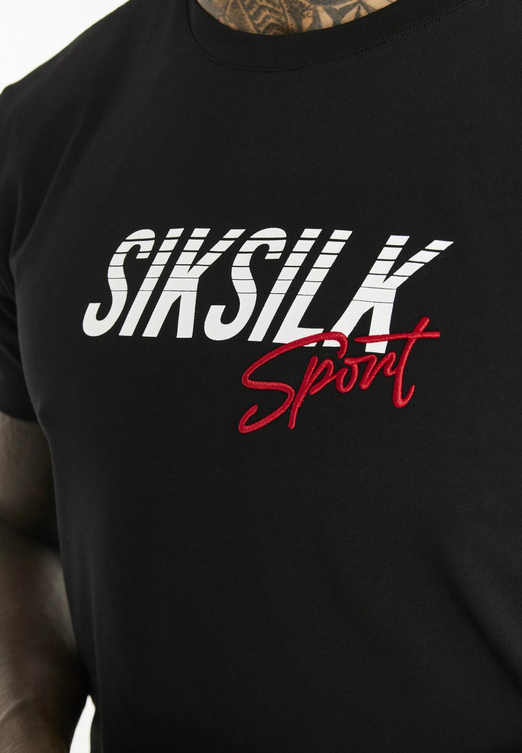 SikSilk T-Shirt Print - Black 7 SikSilk T-Shirt Print - Black - Afbeelding 5