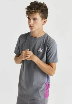 SikSilk Navigate Side Panel - T-Shirt Basic - Grey -Outlet SikSilk Winkel 18c91a85a09141d29229a08efea9ec3e