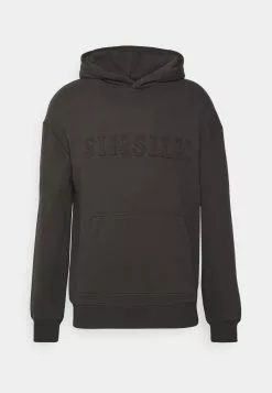 SikSilk Foundation Emboss Hoodie - Sweater - Black -Outlet SikSilk Winkel 1a0d1ac98540421093f98ca52b307084