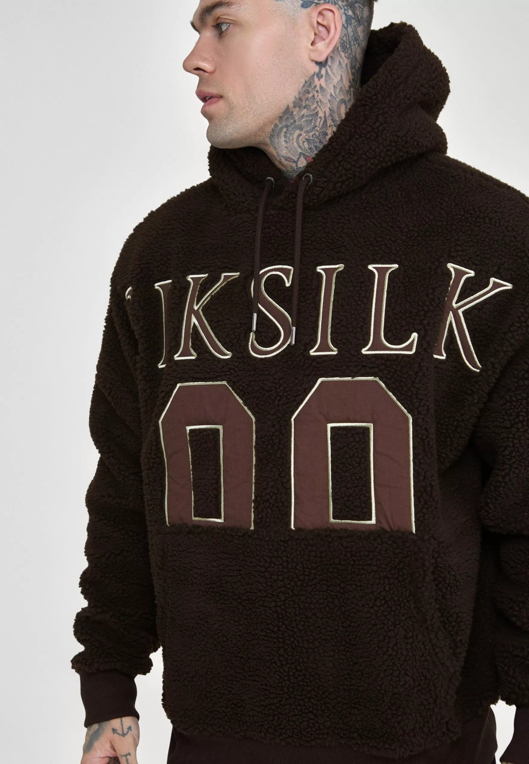 SikSilk Borg Oversized Hoodie - Hoodie - Dark Brown 7 SikSilk Borg Oversized Hoodie - Hoodie - Dark Brown - Afbeelding 6