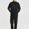 SikSilk Mono Imperial Zip Through - Sweater Met Rits - Black