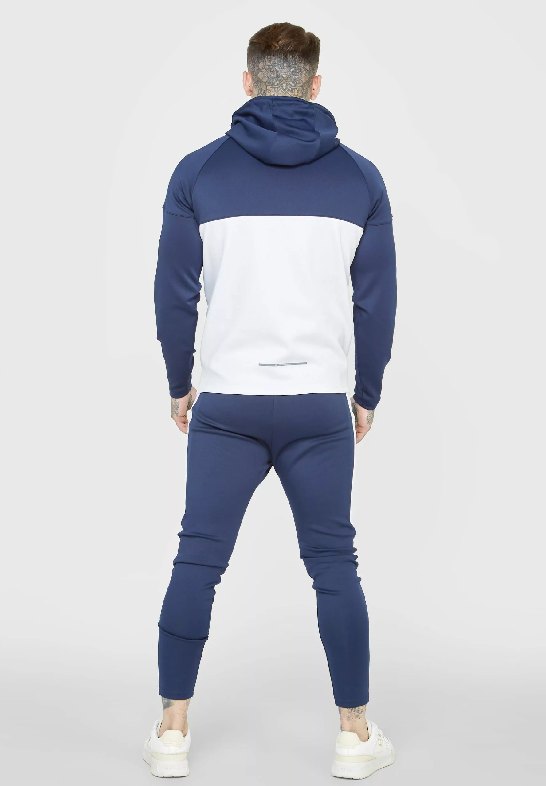 SikSilk Sweater Met Rits - Navy & White 5 SikSilk Sweater Met Rits - Navy & White - Afbeelding 3