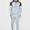 SikSilk Colour Block - Hoodie - Grey & Black
