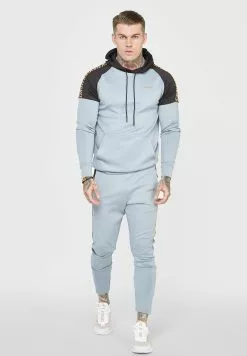 SikSilk Colour Block - Hoodie - Grey & Black