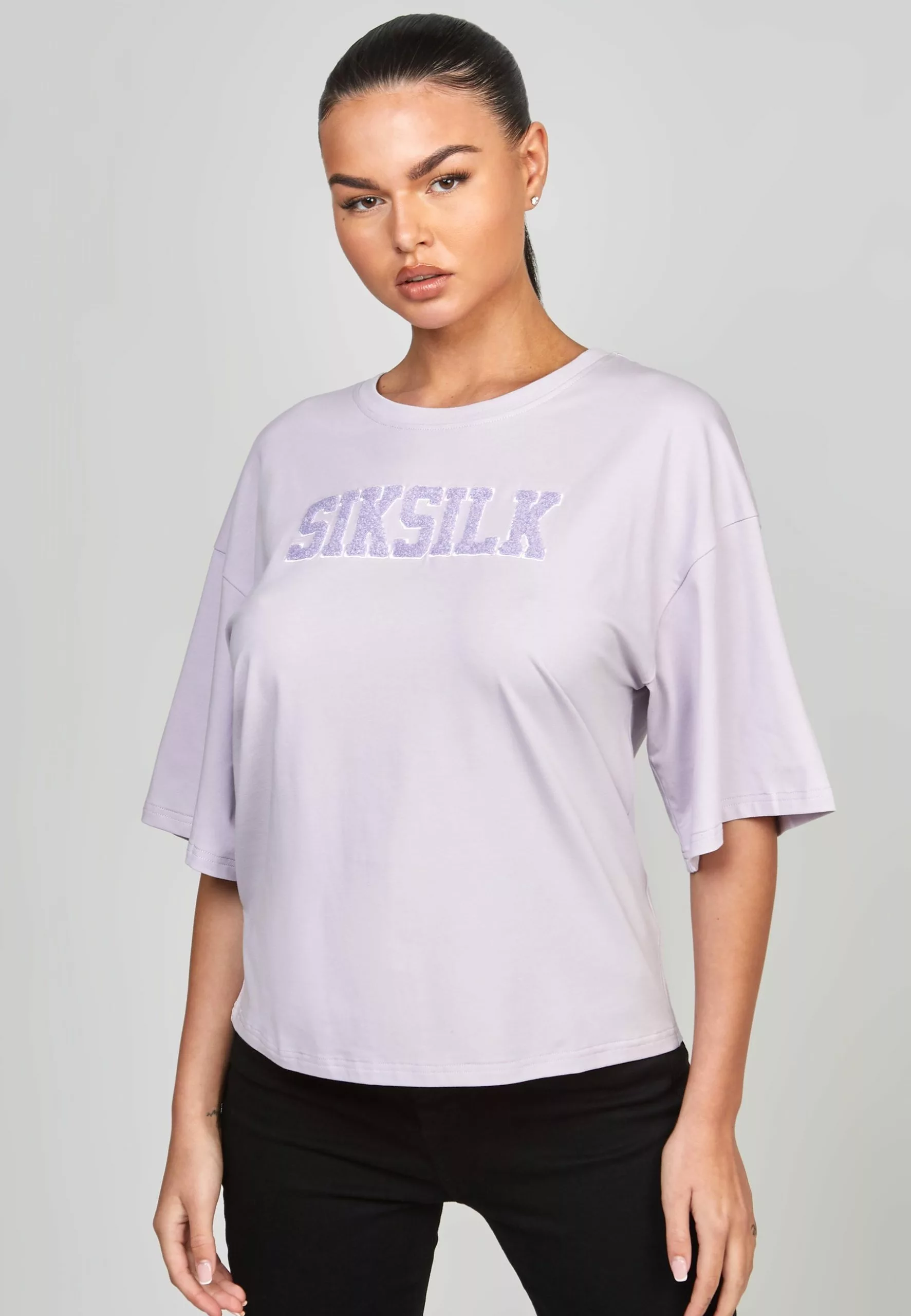 SikSilk Applique Logo - T-Shirt Print - Purple 3 SikSilk Applique Logo - T-Shirt Print - Purple