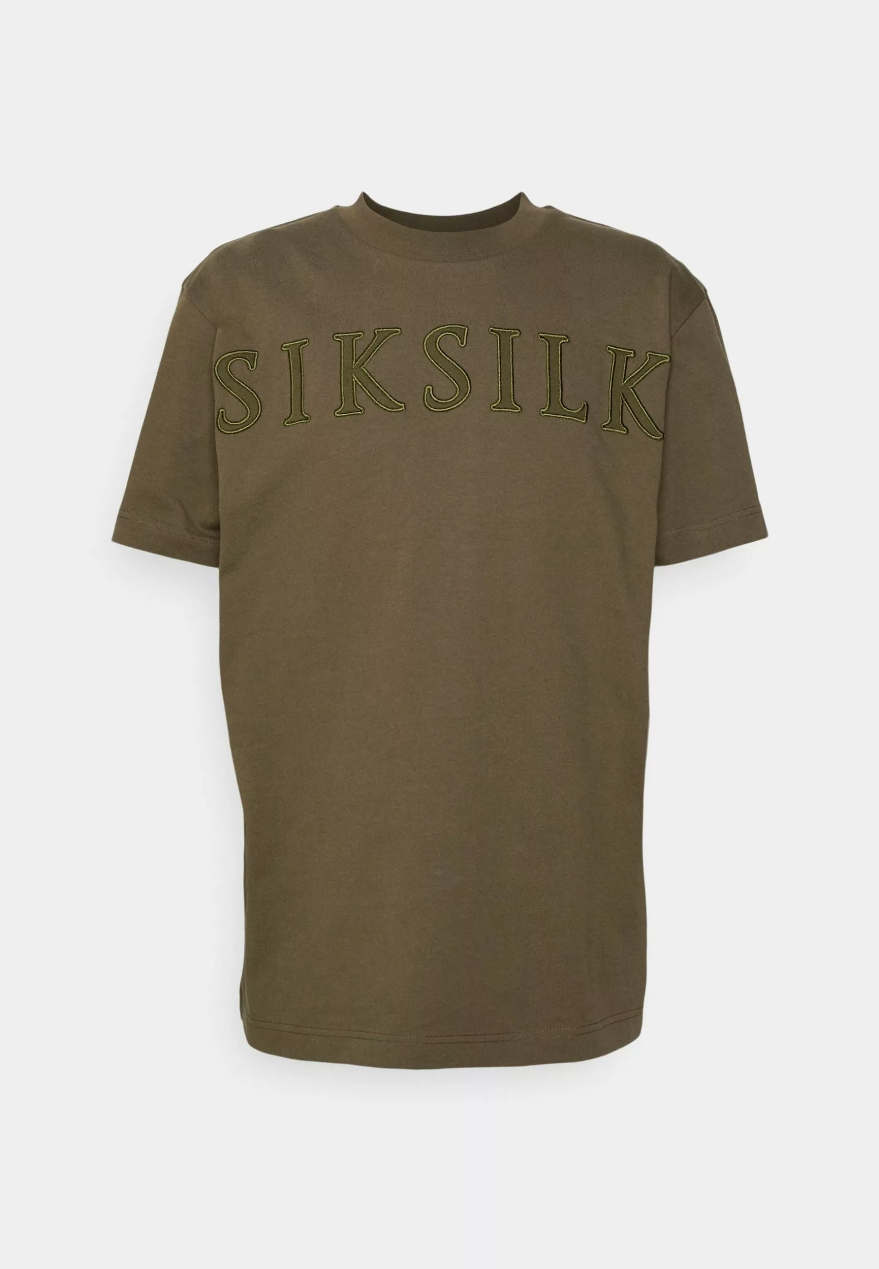 SikSilk Applique Logo - T-Shirt Print - Khaki 7 SikSilk Applique Logo - T-Shirt Print - Khaki - Afbeelding 5
