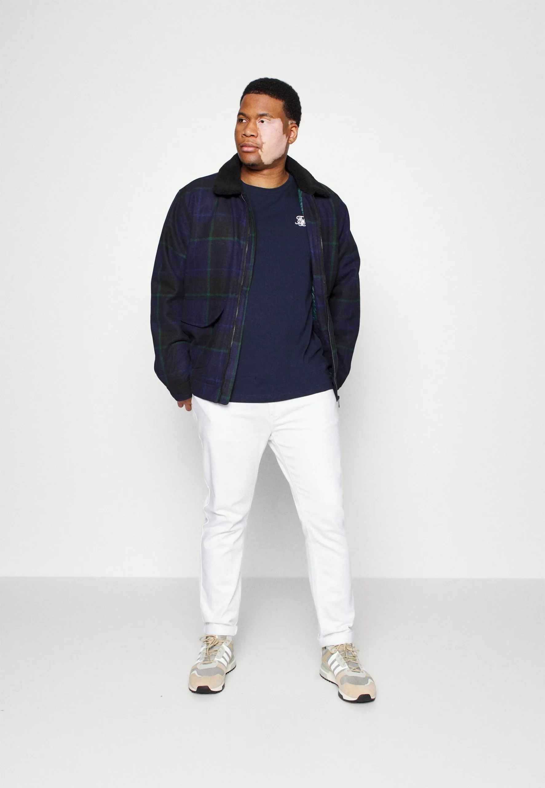 SikSilk Extended Gym Tee - T-Shirt Basic - Navy 4 SikSilk Extended Gym Tee - T-Shirt Basic - Navy - Afbeelding 2