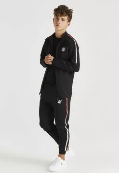 SikSilk ZonalFade Track Top - Sweater Met Rits - Black
