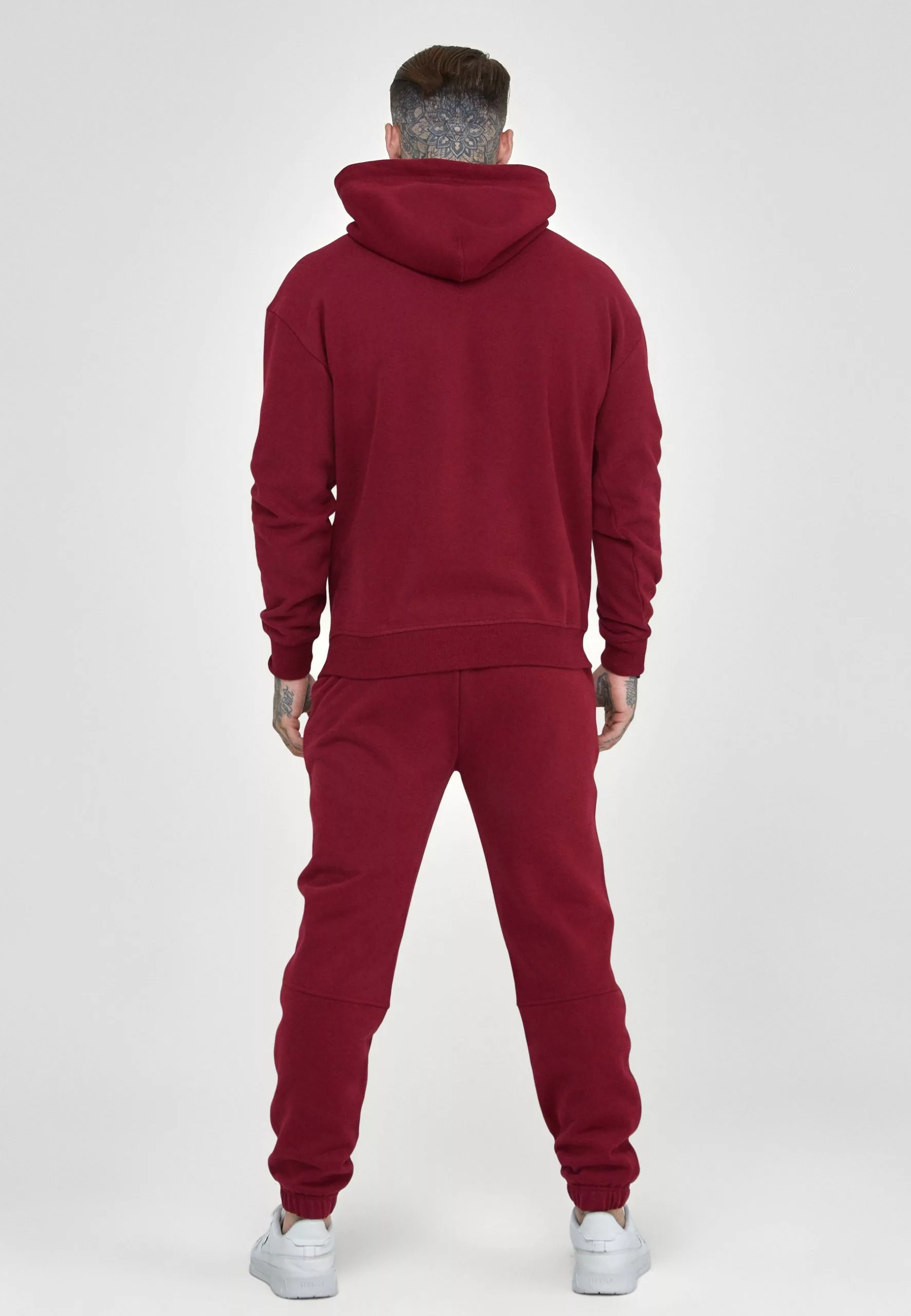 SikSilk Embossed Logo Relaxed Fit Joggers - Trainingsbroek - Burgundy 5 SikSilk Embossed Logo Relaxed Fit Joggers - Trainingsbroek - Burgundy - Afbeelding 3