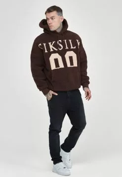 SikSilk Borg Oversized Hoodie - Hoodie - Brown -Outlet SikSilk Winkel 22843b88b05d4ef3bc6004aff36ea178
