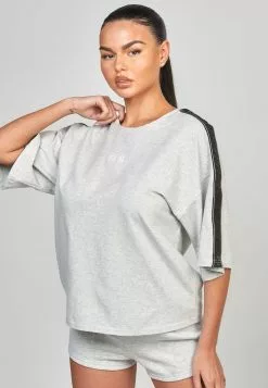 SikSilk Taped - T-Shirt Print - Grey