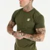 SikSilk Gym Tee - T-Shirt Basic - Khaki 1 SikSilk Gym Tee - T-Shirt Basic - Khaki -Outlet SikSilk Winkel 26911c63f83e48eaa1b9d775e8fc4620