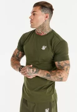 SikSilk Gym Tee - T-Shirt Basic - Khaki