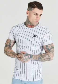 SikSilk Tee - T-Shirt Print - Black/Red/White