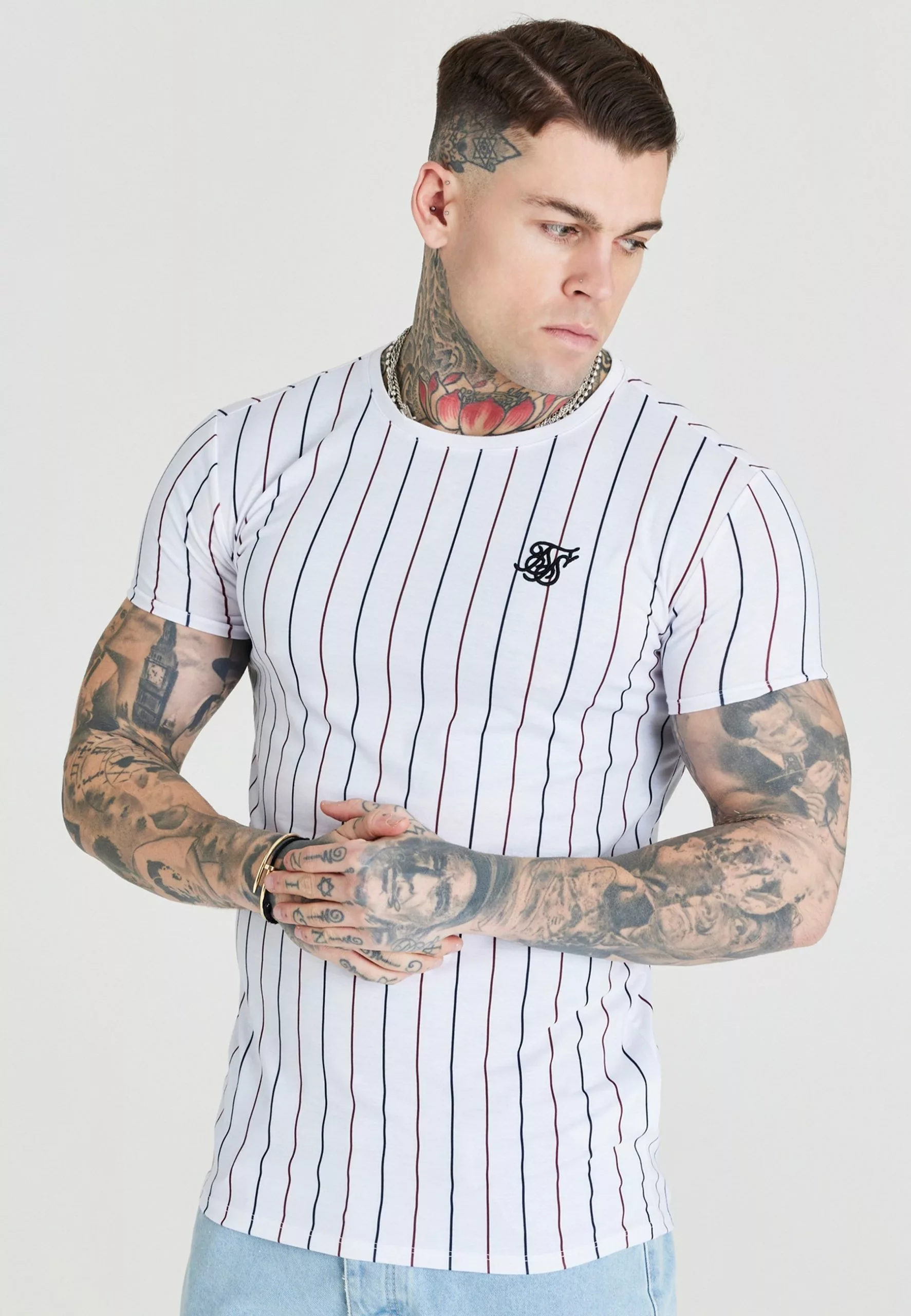 SikSilk Tee - T-Shirt Print - Black/Red/White 3 SikSilk Tee - T-Shirt Print - Black/Red/White