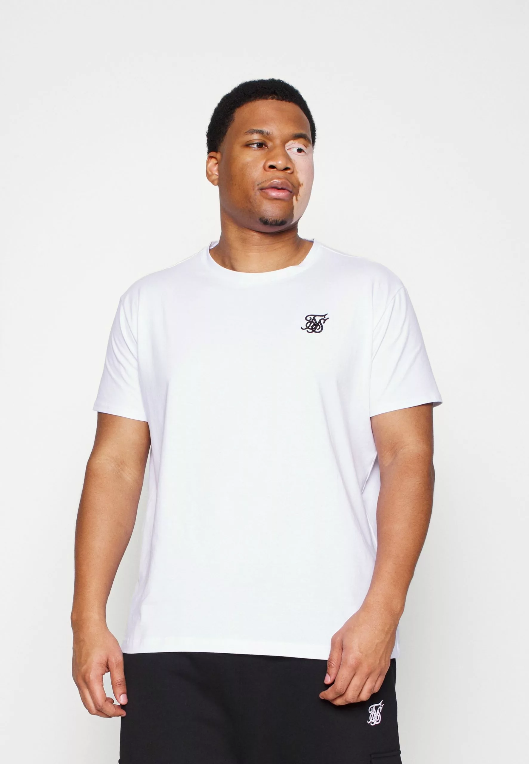 SikSilk Extended Gym Tee - T-Shirt Basic - White 3 SikSilk Extended Gym Tee - T-Shirt Basic - White