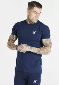 SikSilk Gym Tee - T-Shirt Basic - Navy