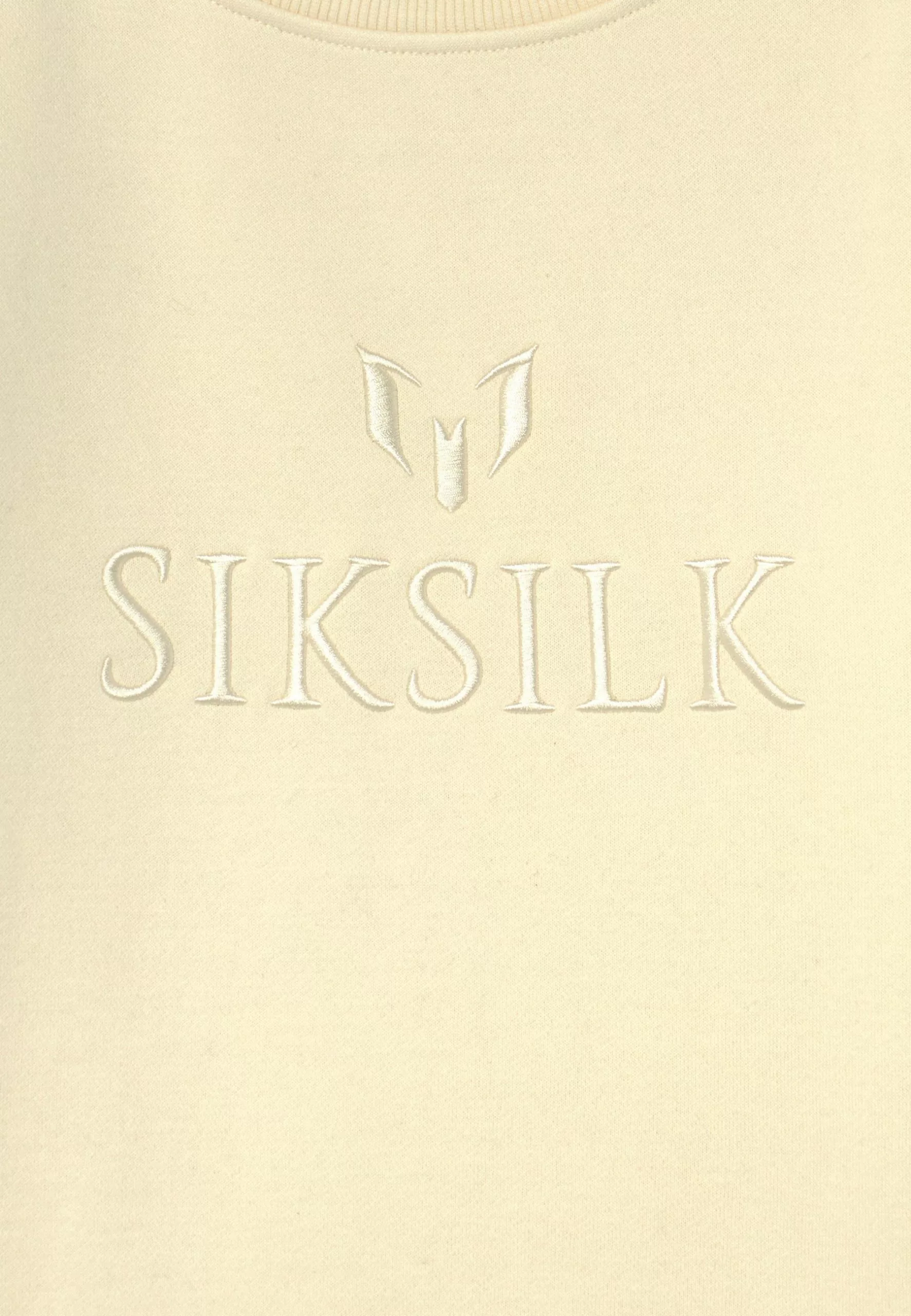 SikSilk MessiEmbroidered Crew Unisex - Sweater - Ecru 5 SikSilk MessiEmbroidered Crew Unisex - Sweater - Ecru - Afbeelding 3