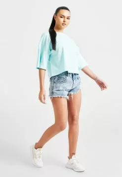 SikSilk Branded Crop - T-Shirt Print - Aqua 9 SikSilk Branded Crop - T-Shirt Print - Aqua -Outlet SikSilk Winkel 312ecbe94c3a44b7931ee7c90956cc78