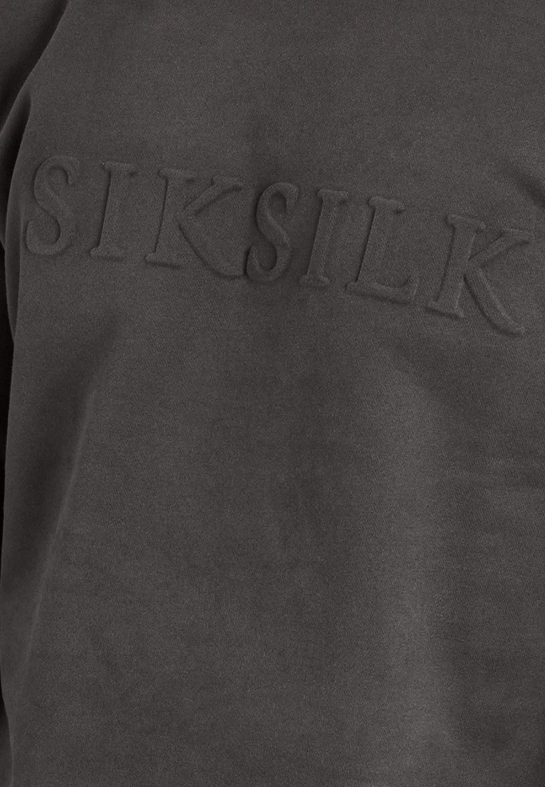 SikSilk Foundation Embossed Oversized Crew - Sweater - Black 7 SikSilk Foundation Embossed Oversized Crew - Sweater - Black - Afbeelding 5