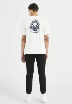 SikSilk Messi Lion Graphic - T-Shirt Print - Ecru
