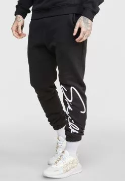 SikSilk Script Embroidery - Trainingsbroek - Black