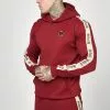 SikSilk Hoodie With Gothic Side Tape - Longsleeve - Burgundy -Outlet SikSilk Winkel 367fcd7157b34eda8e66b224dc2299a7