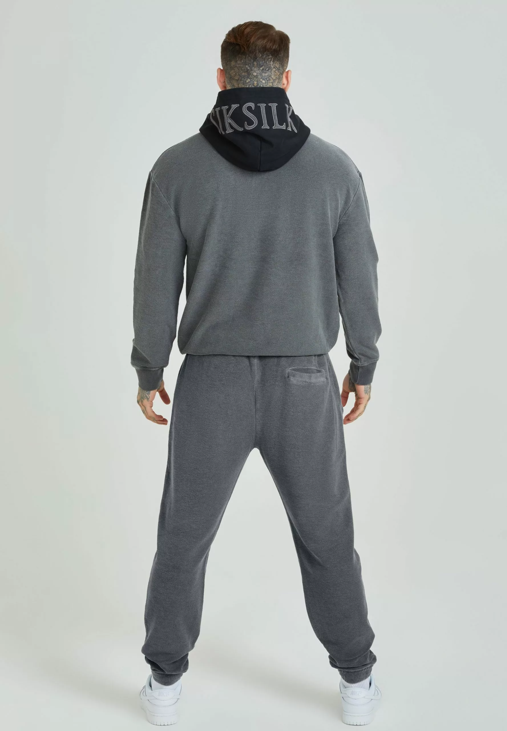 SikSilk Heavyweight Loopback - Hoodie - Washed Grey 4 SikSilk Heavyweight Loopback - Hoodie - Washed Grey - Afbeelding 2
