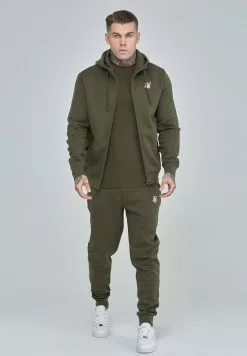 SikSilk Essential Funnel - Sweater Met Rits - Khaki
