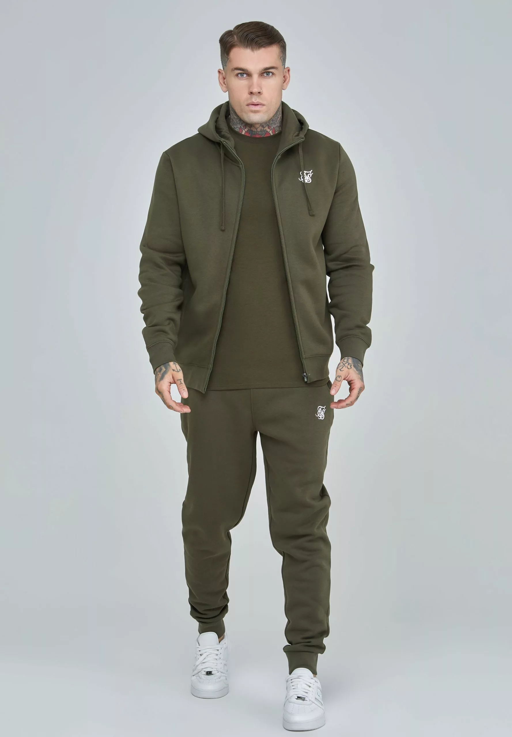 SikSilk Essential Funnel - Sweater Met Rits - Khaki 3 SikSilk Essential Funnel - Sweater Met Rits - Khaki