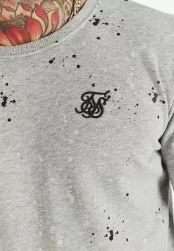 SikSilk Paint Splatter - Sweater - Grey Marl -Outlet SikSilk Winkel 37b1a81f626340e0b149181f8878ab6a