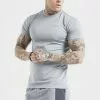 SikSilk T-Shirt Basic - Grey -Outlet SikSilk Winkel 3bbcf3ce010c4c7eb49fbd727de24f42
