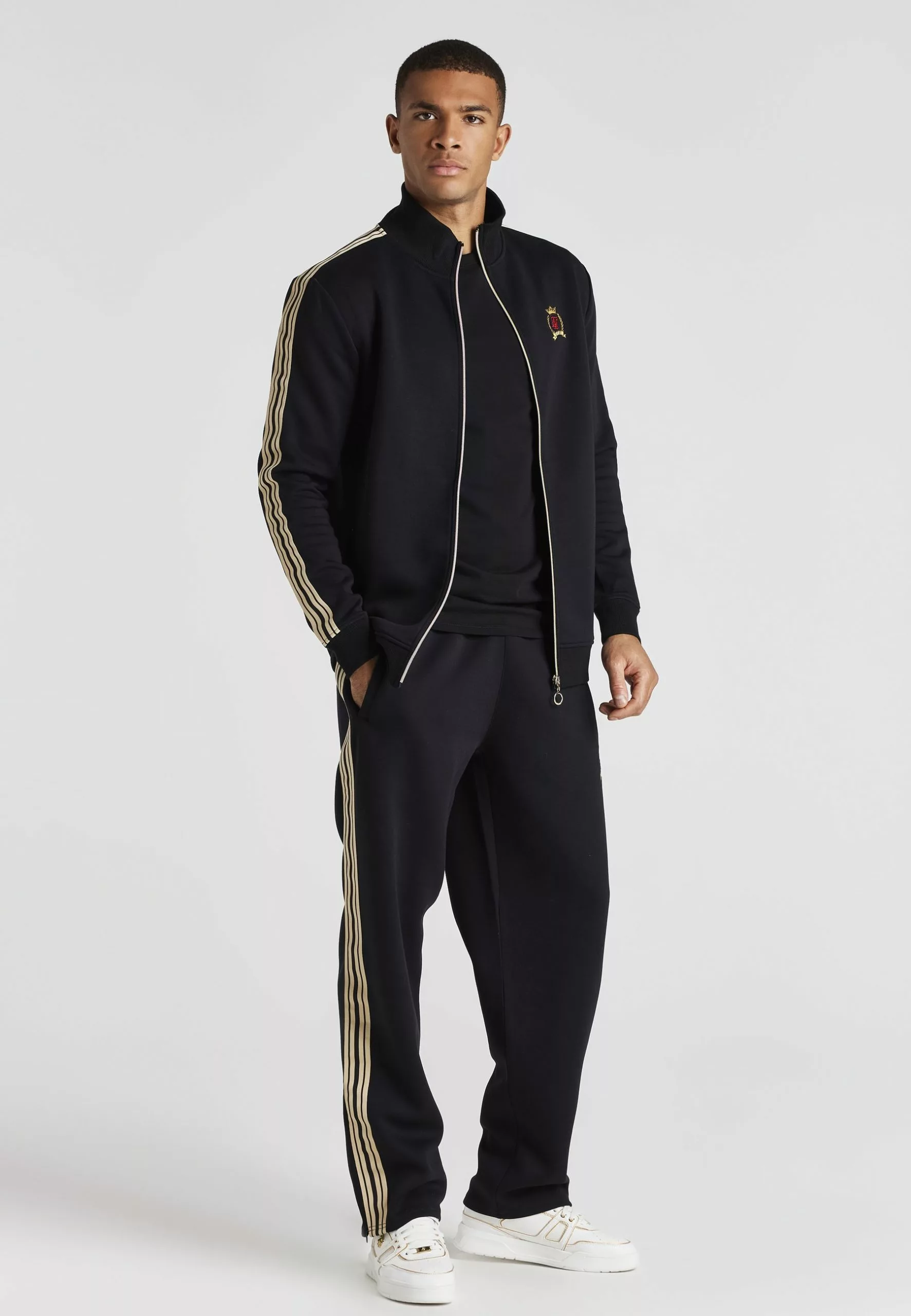 SikSilk Deluxe Crest - Sweater Met Rits - Black 4 SikSilk Deluxe Crest - Sweater Met Rits - Black - Afbeelding 2