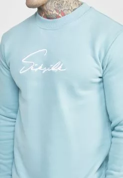 SikSilk Script Embroidery- Sweater - Blue 10 SikSilk Script Embroidery- Sweater - Blue -Outlet SikSilk Winkel 3c308c398a224389b708a519c28c68c9