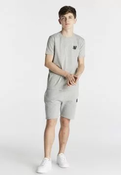 SikSilk Short Sleeve Tee - T-Shirt Basic - Grey Marl