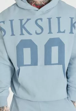 SikSilk Overhead Hoodie - Sweater - Blue -Outlet SikSilk Winkel 4227e243719a479598e9c4e93a151615