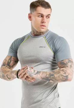 SikSilk Impulse- T-Shirt Print - Grey Marl & Grey 10 SikSilk Impulse- T-Shirt Print - Grey Marl & Grey -Outlet SikSilk Winkel 427ef2616db745758e4b9e50012982f8